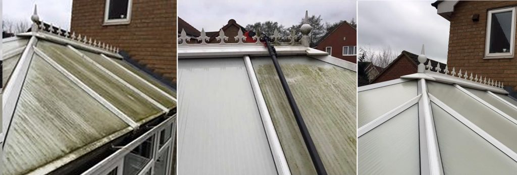 Specialist conservatory cleaning before/after photos