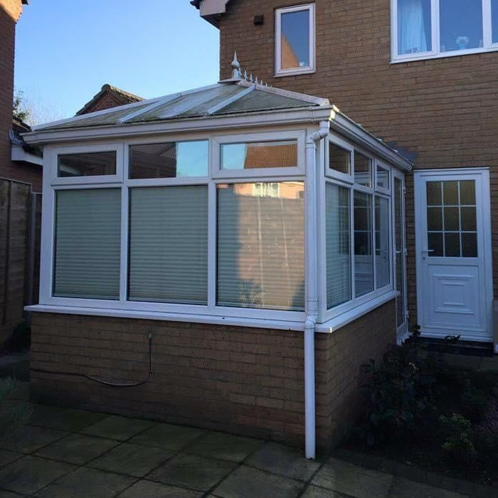 Dirty conservatory windows and roof
