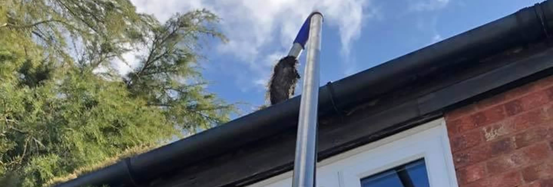 Clear blocked drains in Norwich using special gutter vacuum cleaner