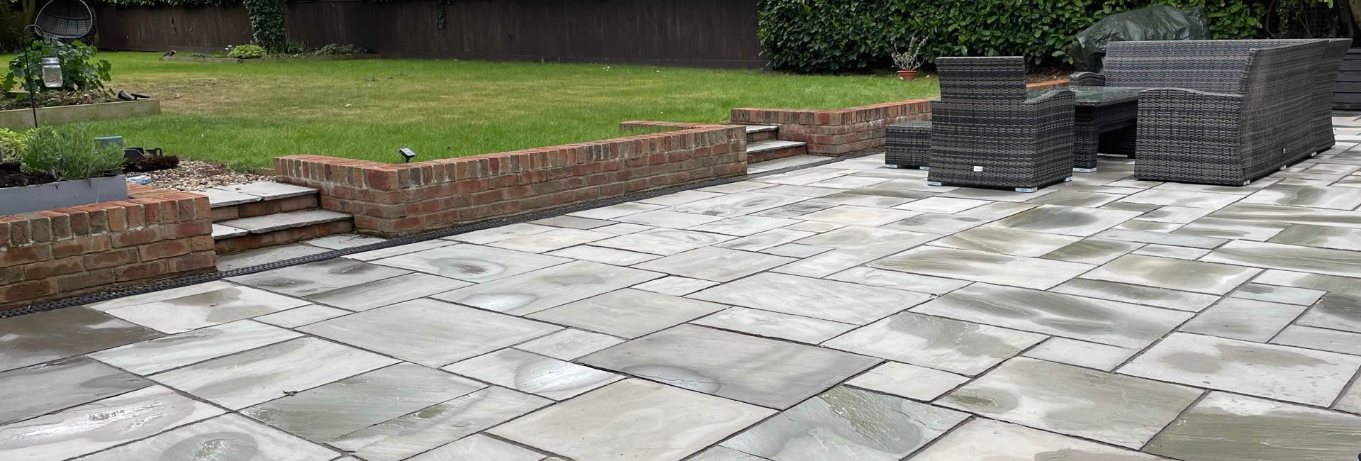 Large patio pressured washed clean